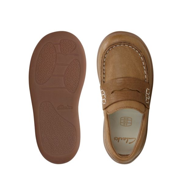 Clarks Boys Artist Stride Toddler Casual Shoes Brown | CA-8639014
